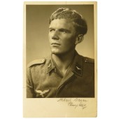 Портретное фото солдата флак-артиллериста Люфтваффе